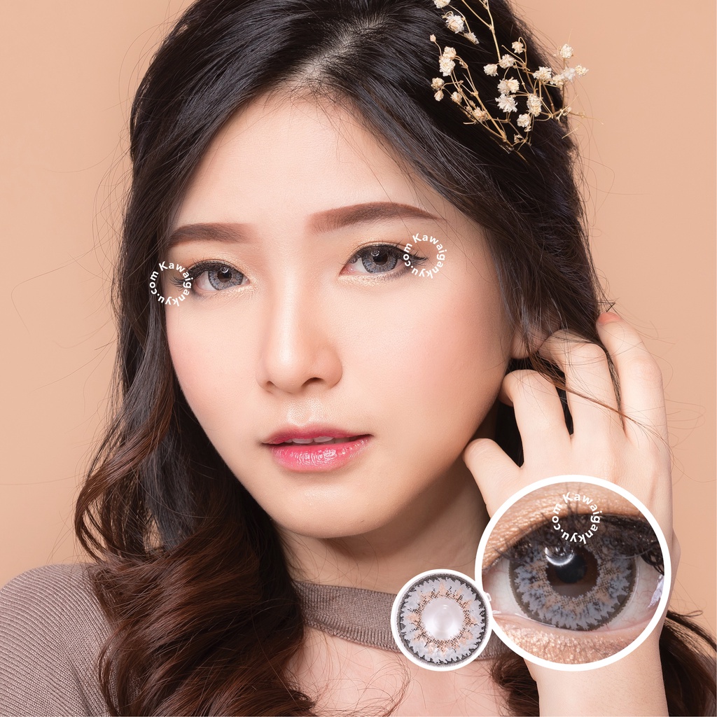 KawaiGankyu Softlens - Princess I-Pear Gray (1botol)