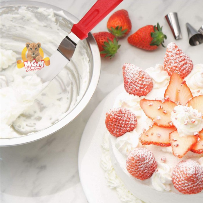 Stainless Cake Spatula Kue Pengoles Cream Stainless 8in pisau spatula