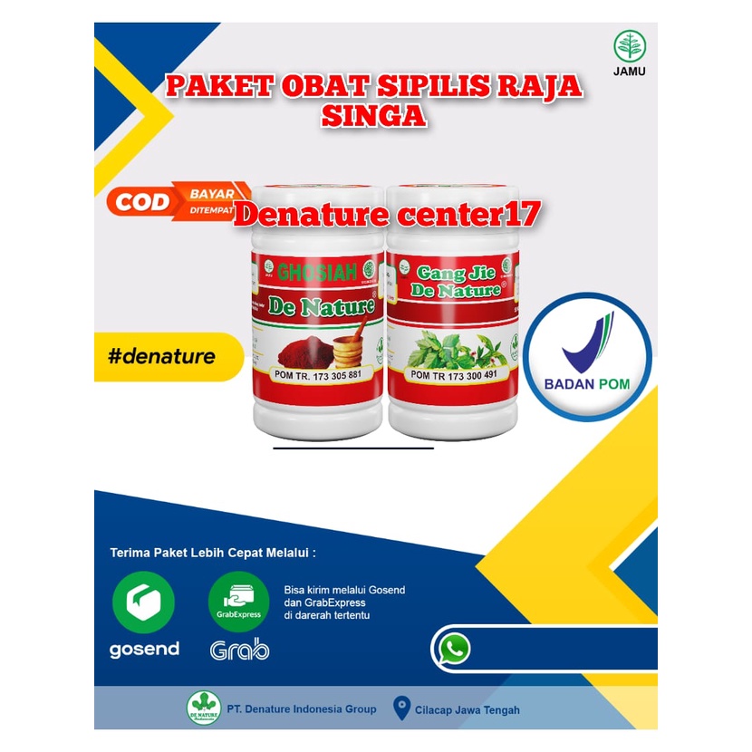 Obat Penyakit Sipilis-Raja Singa-Kelamin Keluar Nanah Saat Kencing Sakit-Antibiotik Ampuh De Nature 
