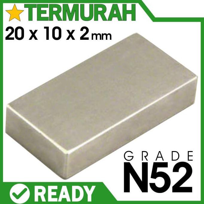magnet neodymium 20x10x2mm 20x10x2 mm 20 x 10 x 2 persegi kotak kuat BERMUTU