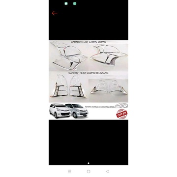 garnish depan belakang allnew avanza xenia crome avanza xenia 2012 2013 2014 2015