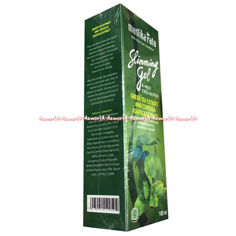 Mustika Ratu Slimming Gel Plus Jahe Green tea 100 mL Krim Pelangsing Slim Sliming