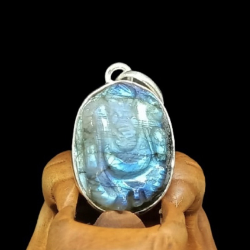 Liontin Labradorite Ganesha