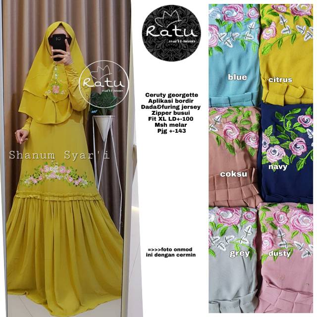 Shanum Syar'i gamis set khimar ori by Ratu