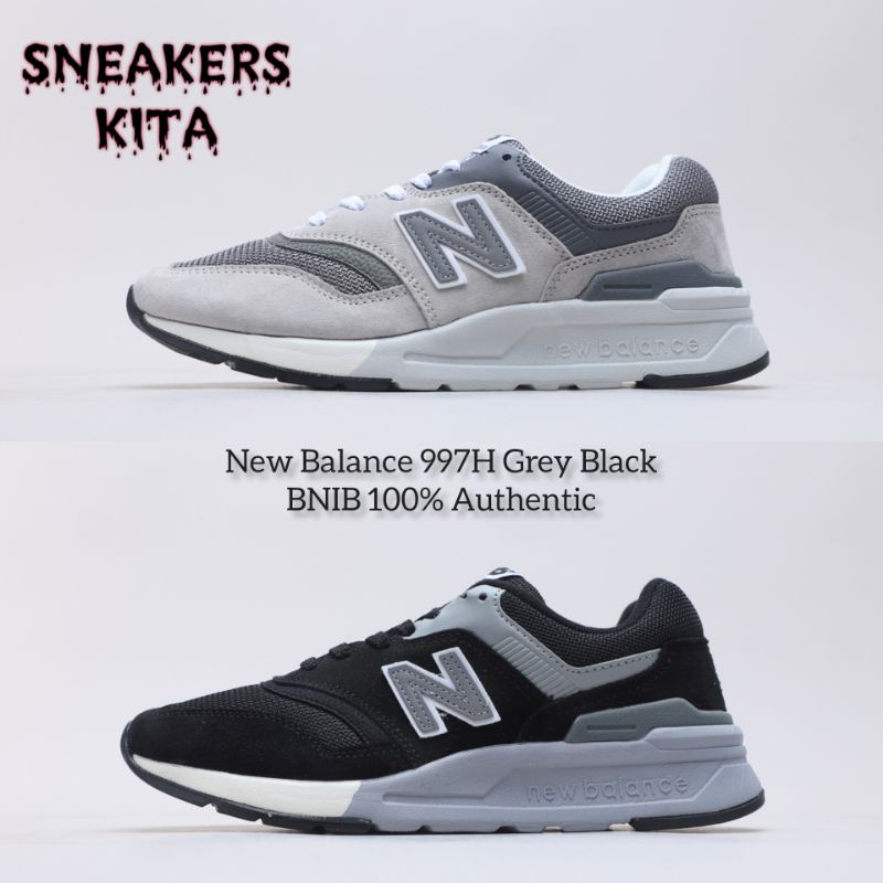 sepatu new balance 997h marblehead grey black   cn997hca   bnib 100  authentic