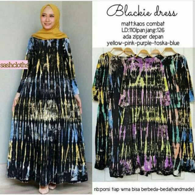  gamis  busui kaos  rang rang resleting depan bumil murah  