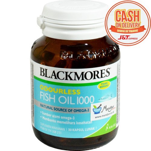 Big Sale!! Blackmores Odourless Fish Oil 1000 mg [GRATIS BUBBLE] Isi 30 Kapsul Lunak