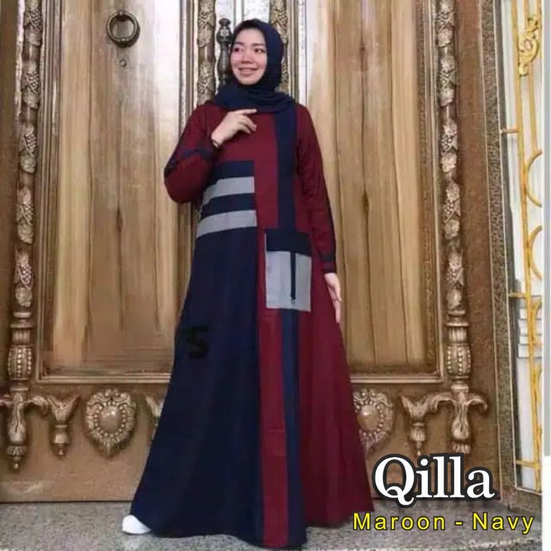 Qila maxi dress fashion muslim wanita