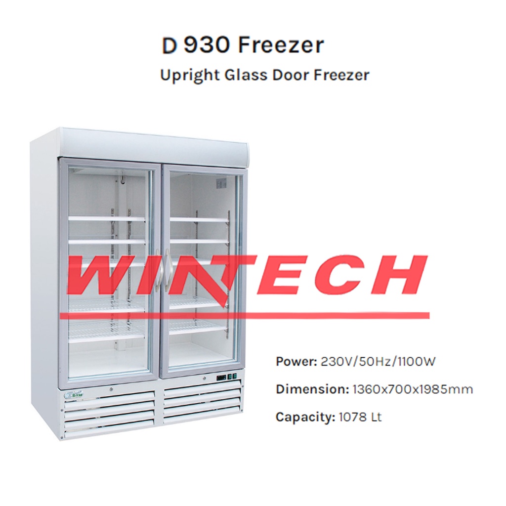 MASTERCOOL D 930 Upright glass door freezer/freezer pintu kaca berdiri
