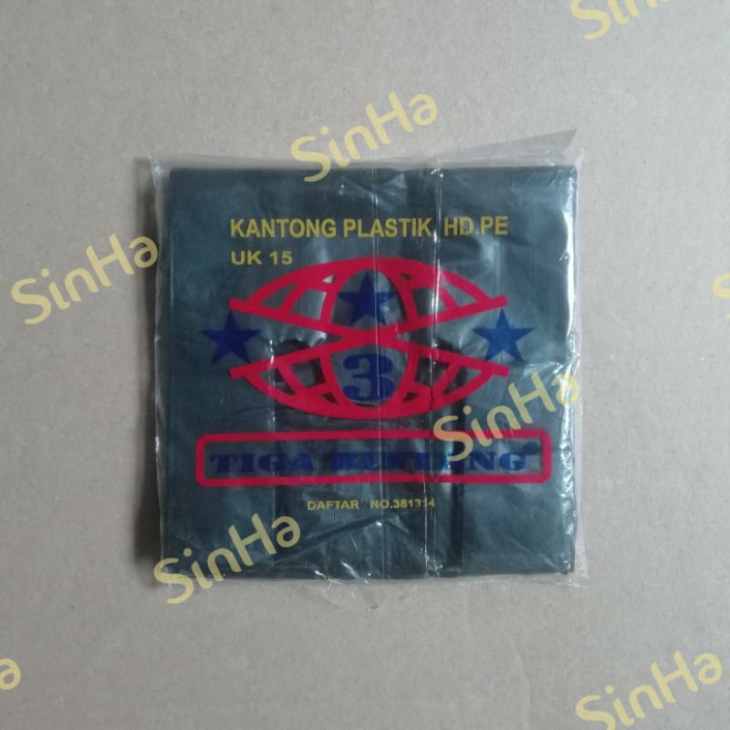 Kantong Plastik HDPE Kresek 15 Tiga Bintang