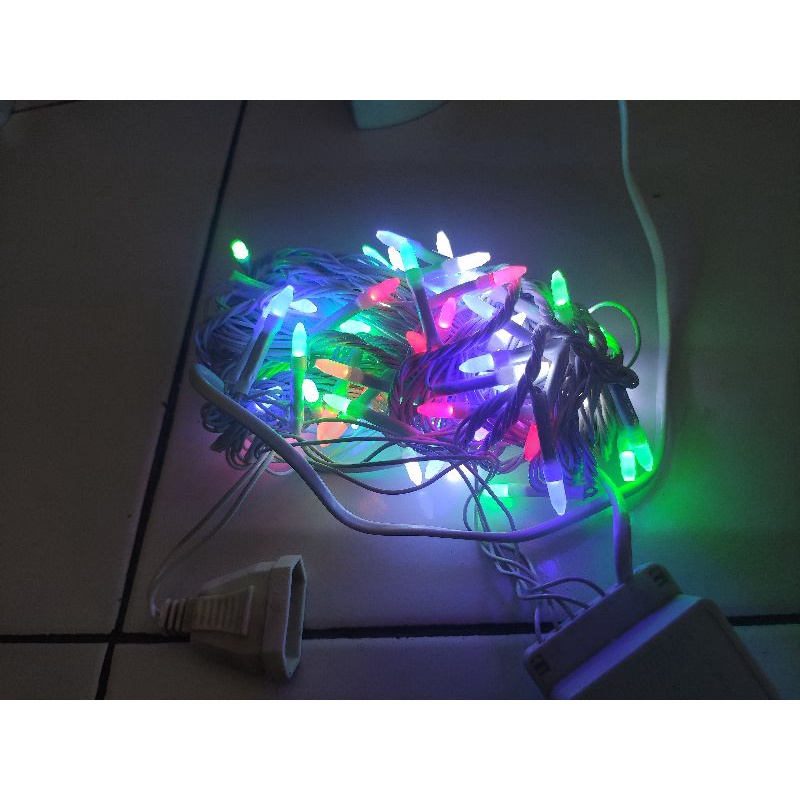 Lampu LED Tumblr Natal Rainbow Warna 50LP 100LP 10M 10 Meter Kualitas Bagus