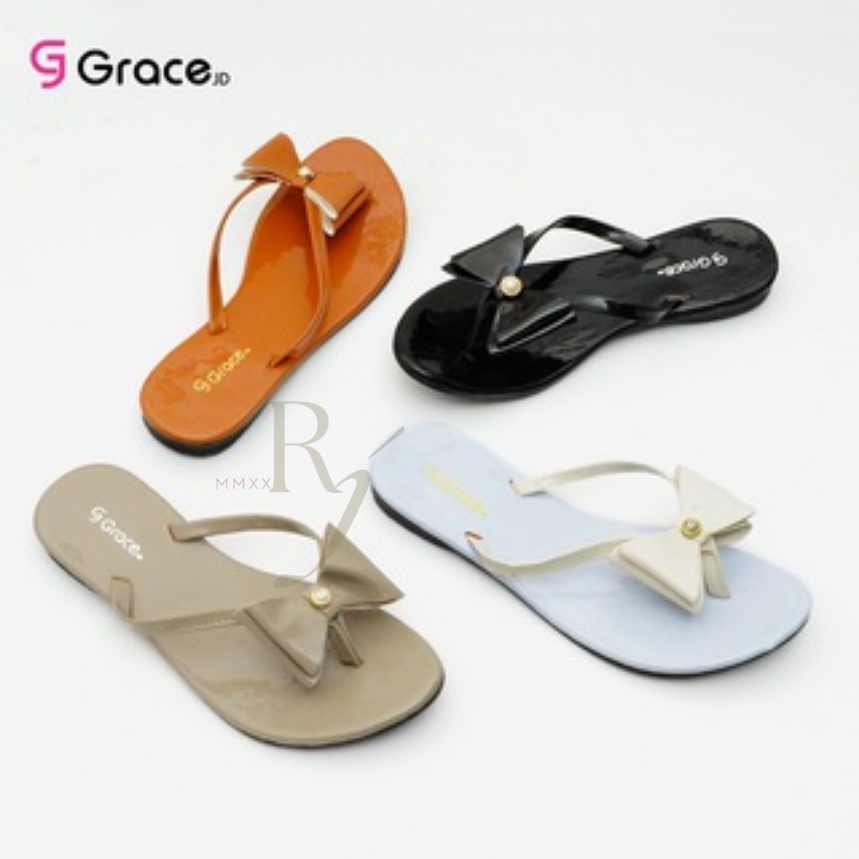 GRACE [DIANA 01] Sandal Jepit Slip Wanita Teplek/ Sendal Japit Pita Cewek / Sandal Japit Pita Hak 2 cm