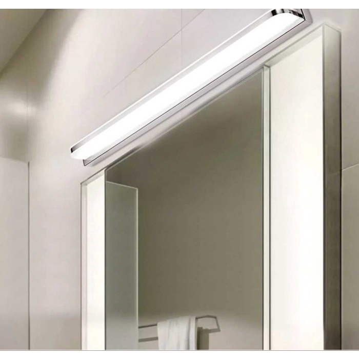 LAMPU HIAS DEKORASI DINDING WASTAFEL CERMIN KAMAR MANDI LED MINIMALIS - LIST PUTIH 9W