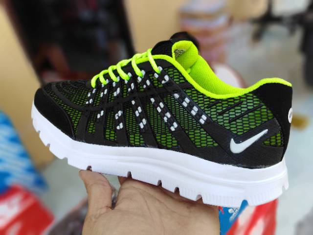 SEPATU SPORT NIKE AIRMAX 3D SKIN HITAM HIJAU - SEPATU OLAHRAGA NIKE PRIA