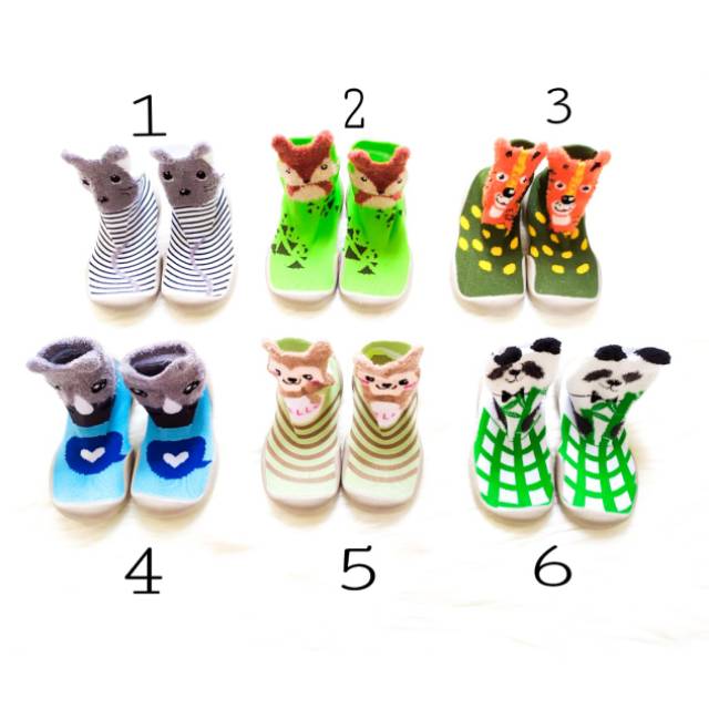 Sepatu Bayi Balita Model Skidder Prewalkers Shoes Kaos Kaki Sepatu Bayi Lucu Alas Karet Baby