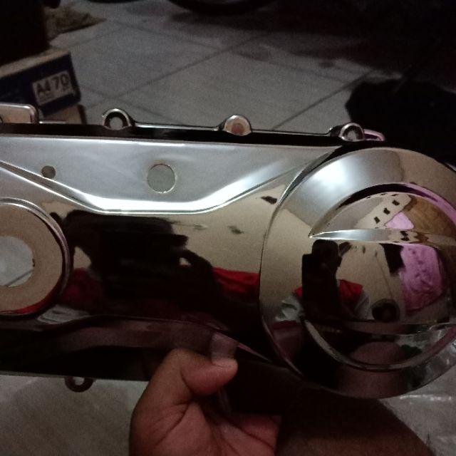 Aksesoris Cover Tutup Cvt Vario 110 Karbu Gookem Chrome Shopee Indonesia