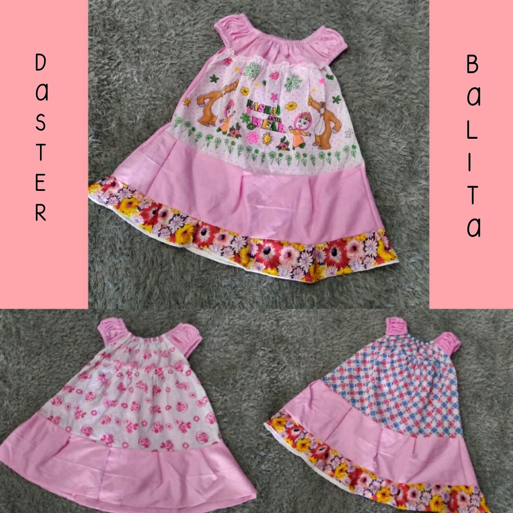 BAJU DASTER LUCU ANAK BALITA - DASTER KECIL ANAK BALITA PEREMPUAN - HARGA SATUAN