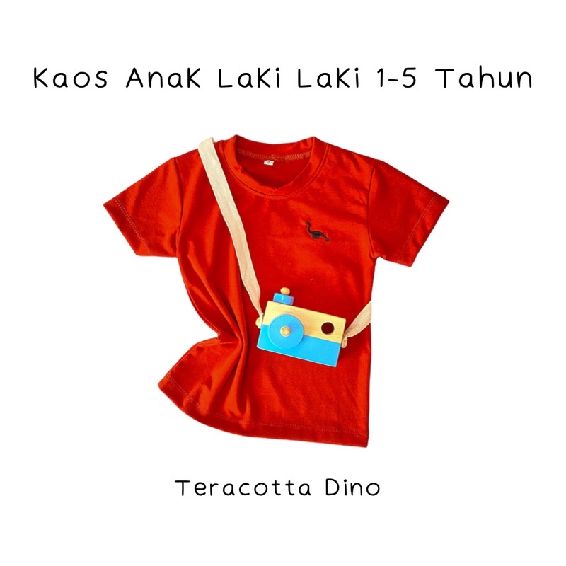 Kaos Anak Laki Laki Cowo 1 2 3 4 5 Tahun Baju Anak Kaos Polo Anak T-shirt Anak Atasan Lengan Pendek Anak Laki Laki Motif Dinosaurus