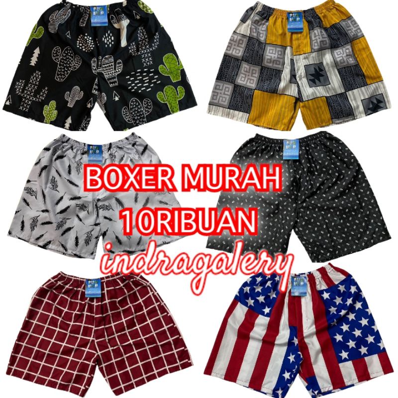 boxer celana dalam pendek pria wanita katun