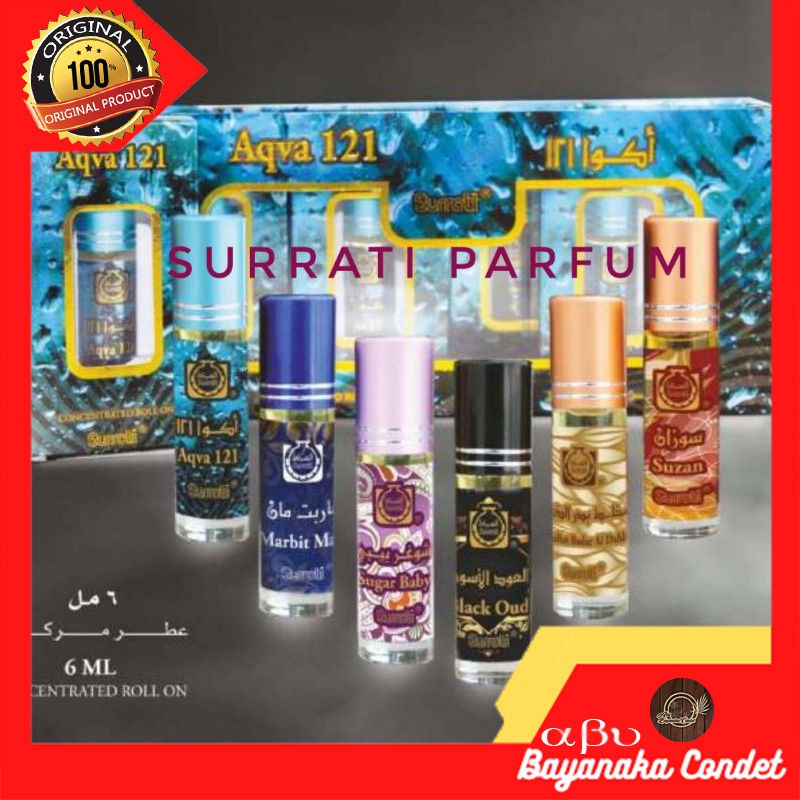 SURRATI Parfume 6ml Roll on All Varian | ORIGINAL | none Alcohol | Parfum Arab