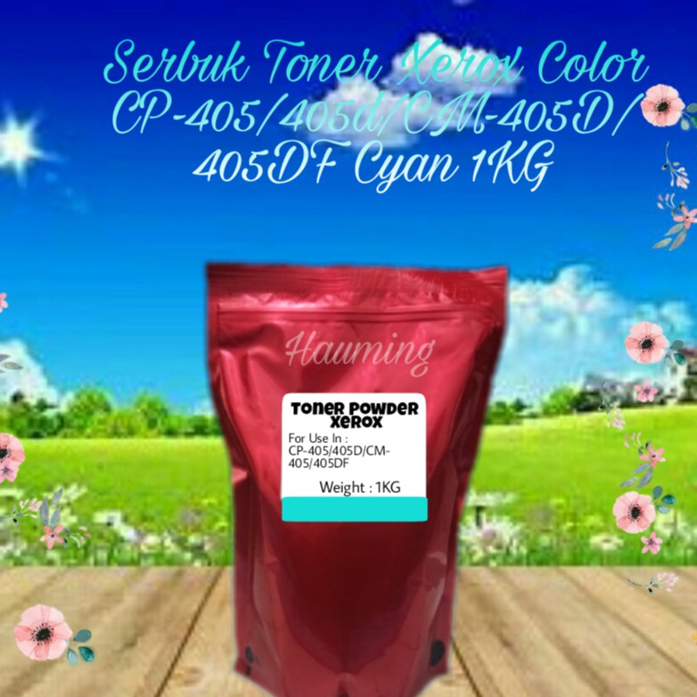 Serbuk Toner Color Xerox CP405 CP405D CM405 CM405D CM405DF CP-405 405D CM-405 405DF Cyan 1kg