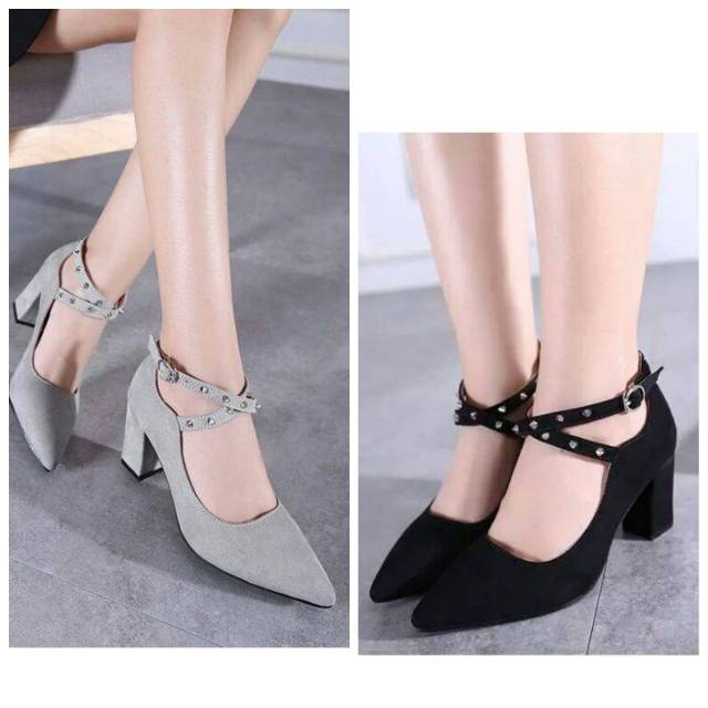 Sepatu heel cewek, jualan sepatu wanita, heels cip murah