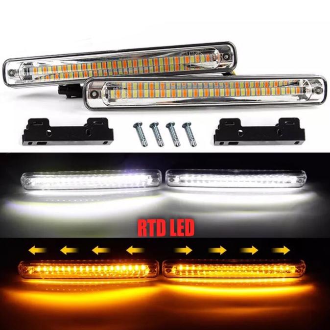 Drl Led Running Sein Lampu Drl Mobil 36 Mata Cahaya Terang R086