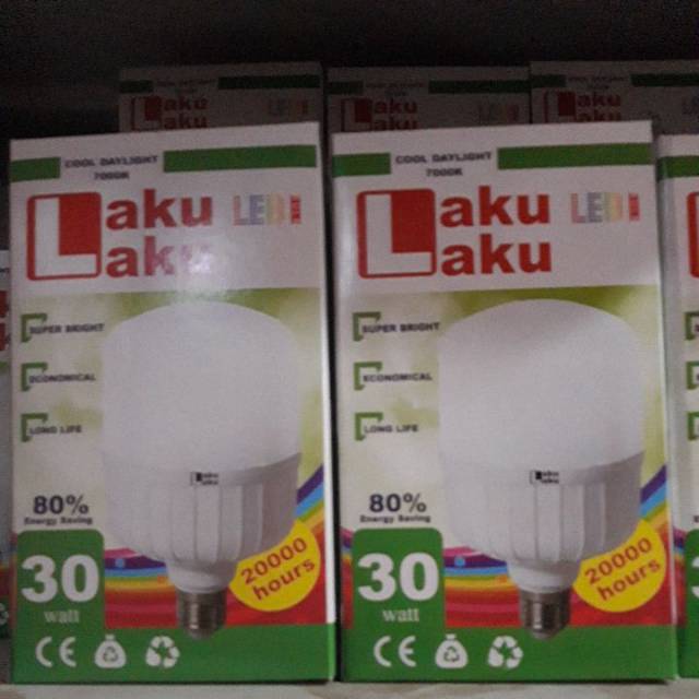 (GRATIS BoubleWarp) Lampu Led 30 Watt Kapsul Putih Super Terang