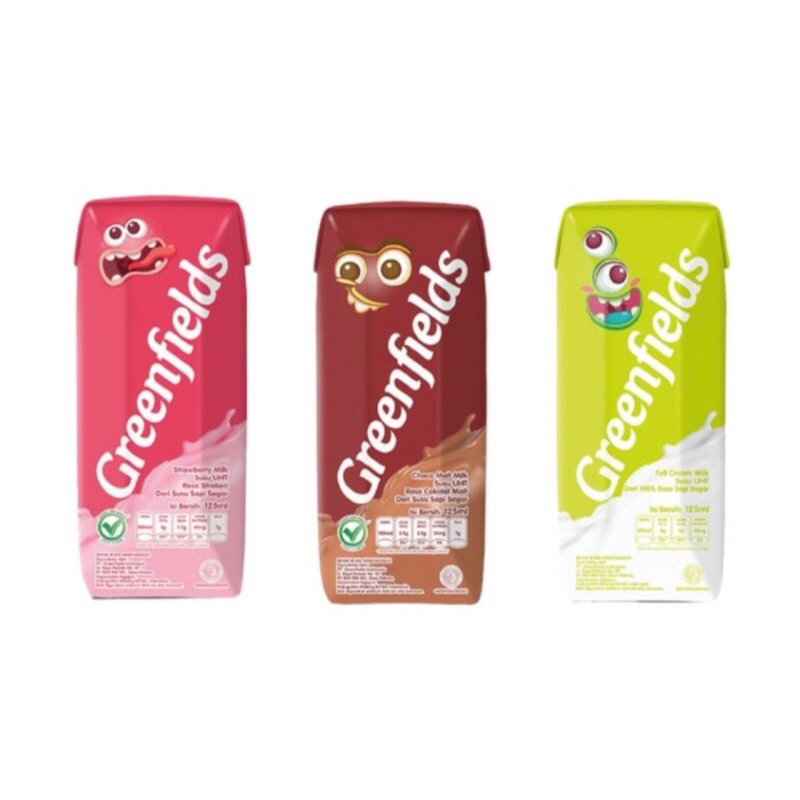 Greenfields Full Cream Milk 125ml Susu UHT susu segar cair putih