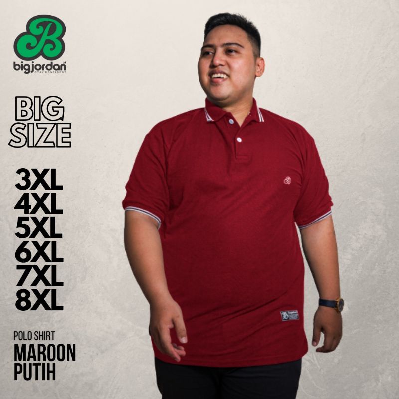 Baju Kerah Polo Strip Big Jordan Jumbo Big Size Oversize XXL XXXL XXXXL XXXXXL XXXXXL 3XL 4XL 5XL 6X