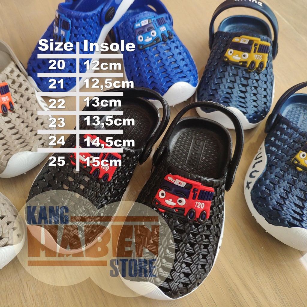 Sandal Baim Anak Bayi Model Anyam Karakter Kartun Mobil untuk Cowok 028ET