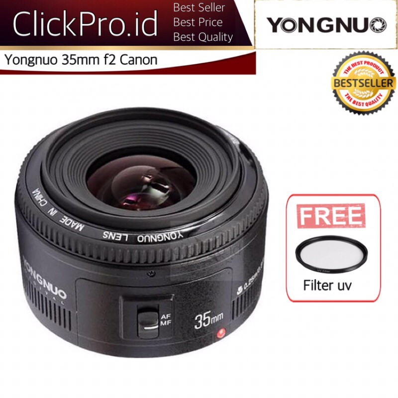 Yongnuo 35mm f2 Canon - Lensa Fix Yongnuo