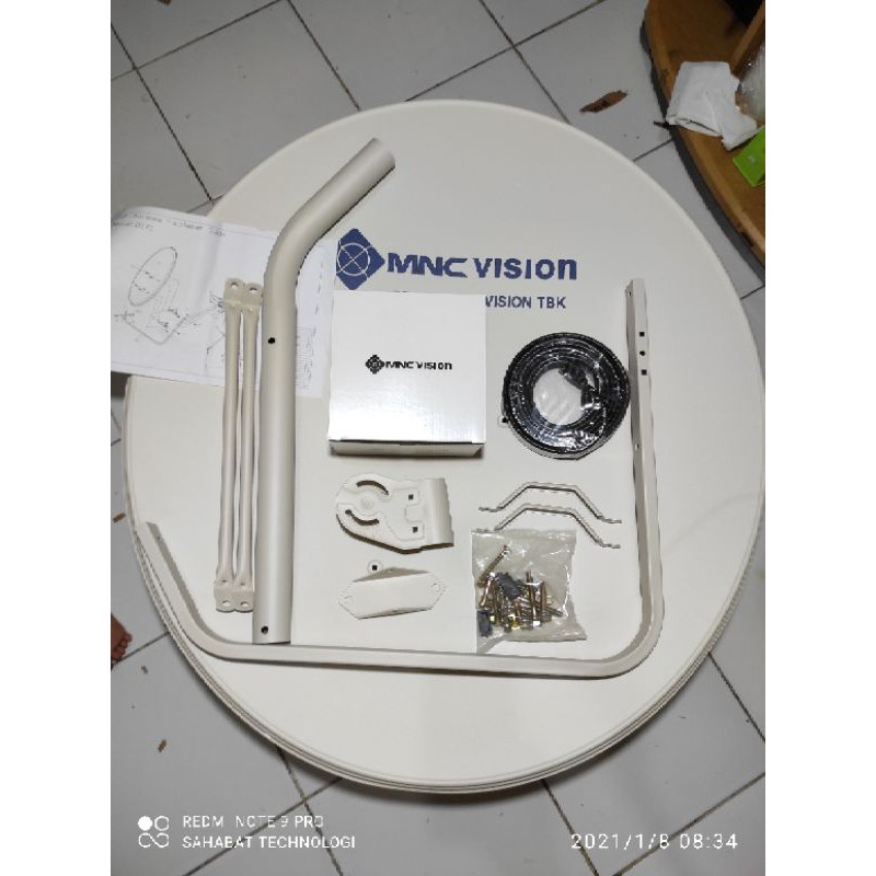 ODU Set MNC Vision 75 80 cm Complete Kabel Dan LNB S Band