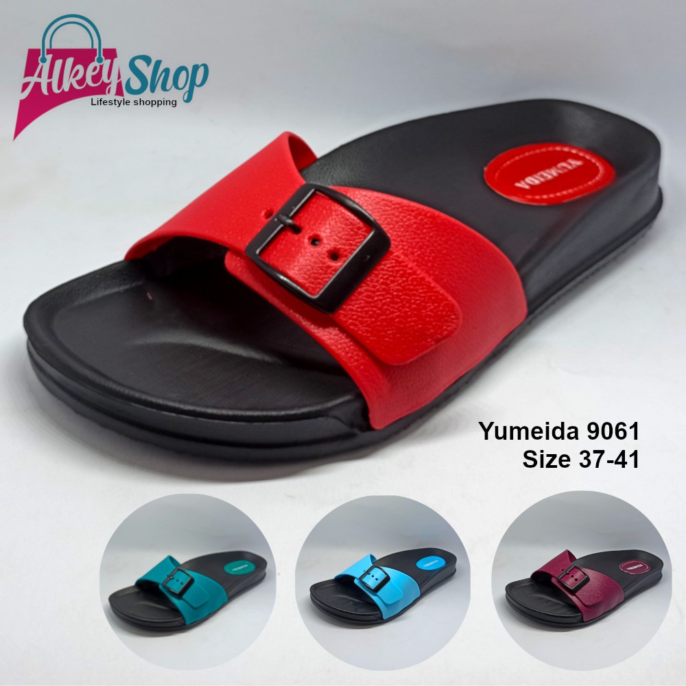 Sandal Selop Karet Wanita Sandal slop Yumeida LD-9061 L - sendal lagi trendy termurah kekinian-8
