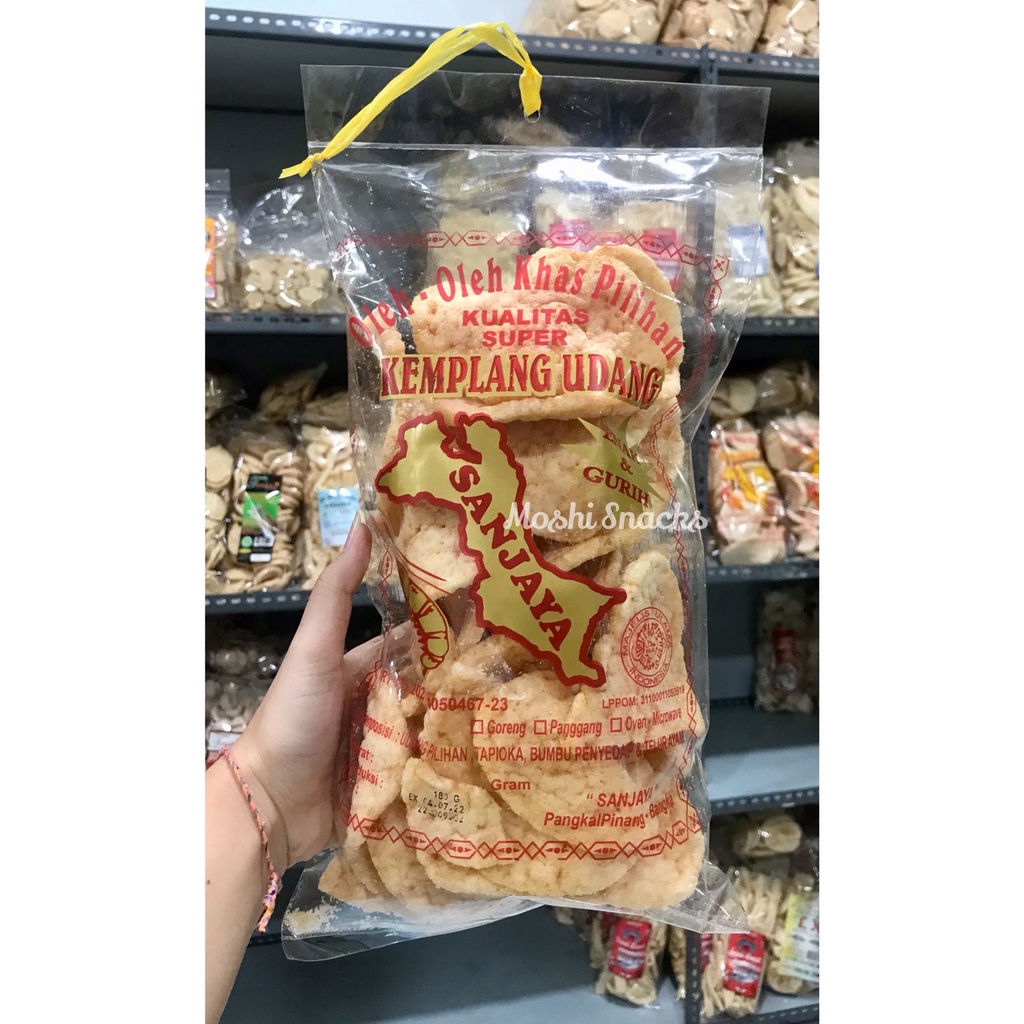 

Kerupuk Bangka / Kemplang Goreng Udang SUPER Sanjaya Asli Bangka / Krupuk Udang Premium Enak Halal