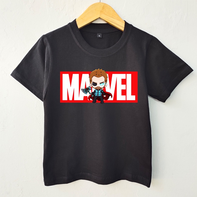 Kaos anak marvel SUPERHERO hitam