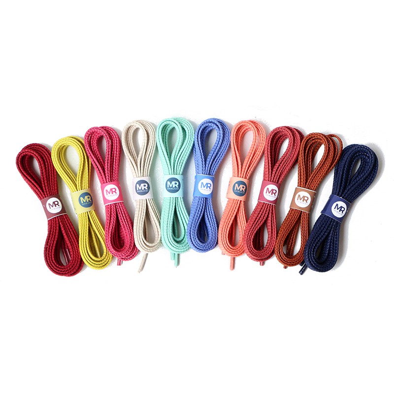 MR Shoelaces TH19 Hitachi (Endless Blue) Tali Sepatu Lilin Gepeng Thin 3-4mm (Waxed Laces) 50cm 80cm 120cm 150cm
