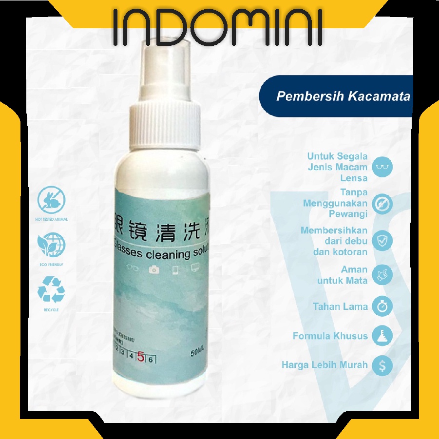 INDOMINI G004 Cairan Pembersih Kacamata Pembersih Lensa Kacamata Lens cleaner Kacamata Layar Hp Termurah