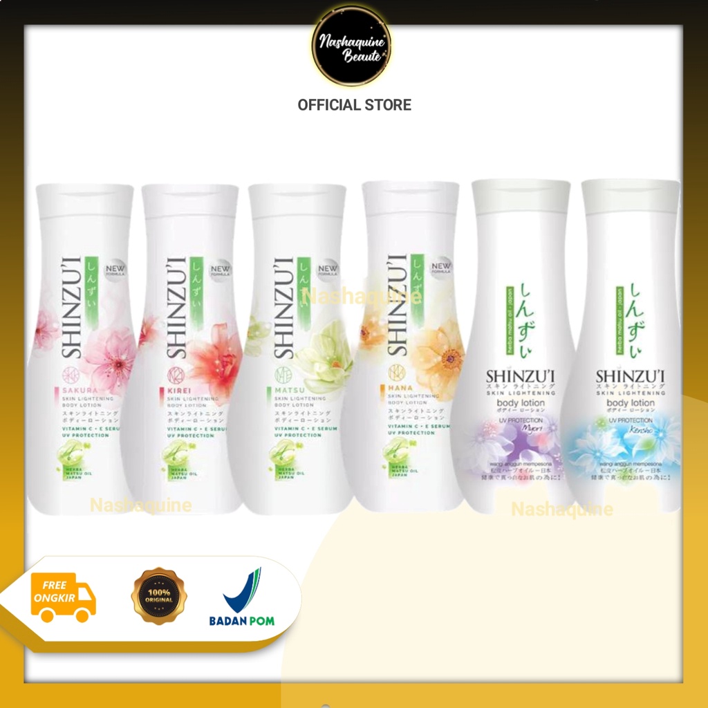 SHINZUI Body Lotion  UV Protection 100ml | 210ml | Pelembab Tubuh | BPOM