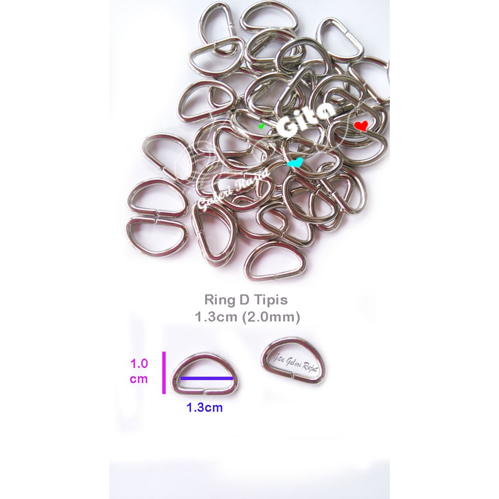 (6pcs) Ring D / Ring Tas / RIng D Tipis /Ring Dompet