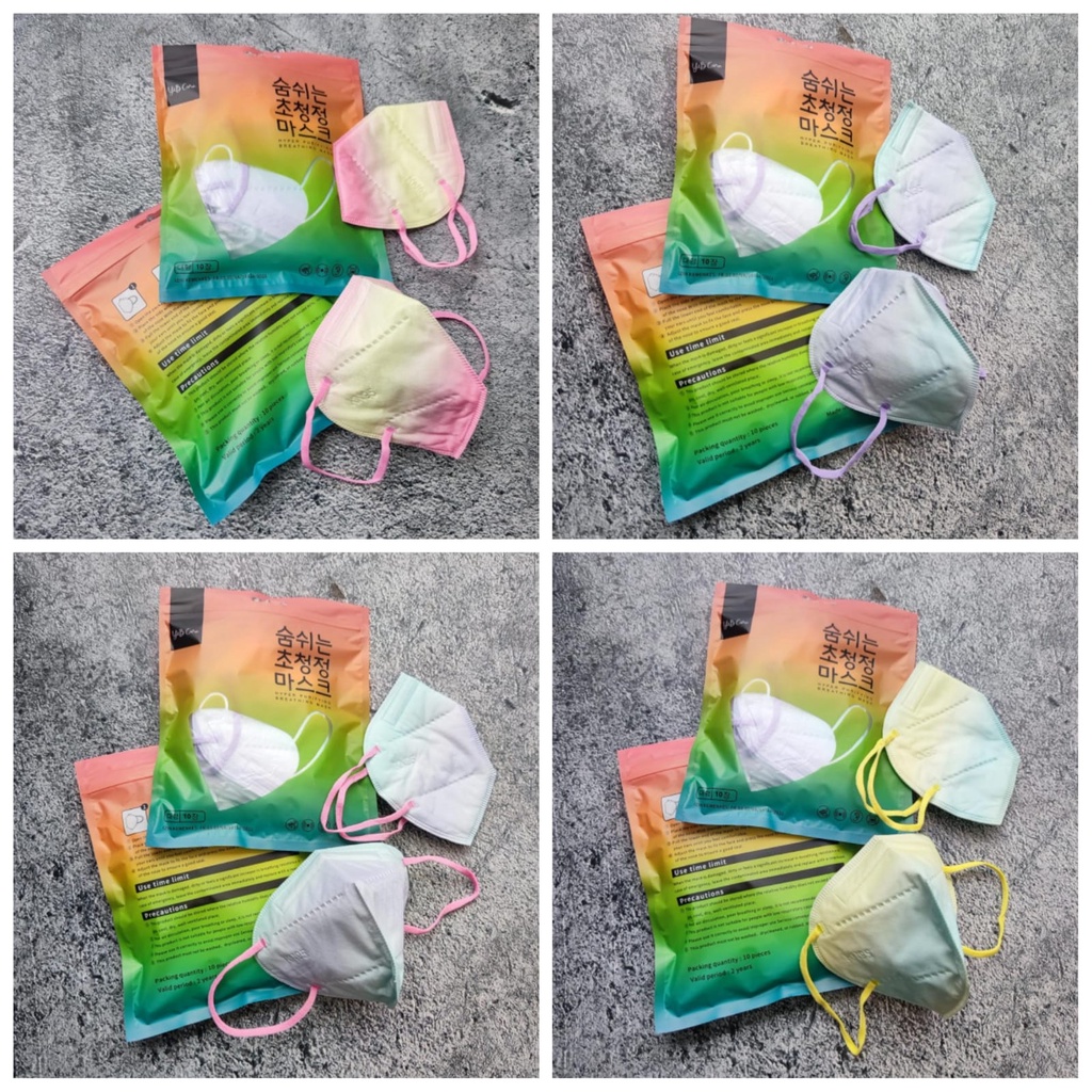 KN95 RAINBOW GRADASI OMBRE YB CARE 10 PC - MASKER KN95 5PLY Y&amp;B OMBRE PELANGI