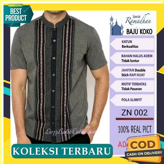 Baju Koko Lengan Pendek Remaja Dewasa Laki Laki Gusazmi Habaib Kurta Pakistan Putih Turki Indonesia 