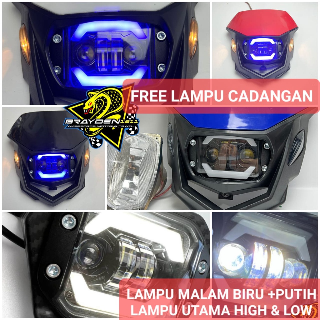 Headlamp reflektor polisport polysport klx 150 crf 150 L batok lampu depan klx BF Dtracker wr155 trail