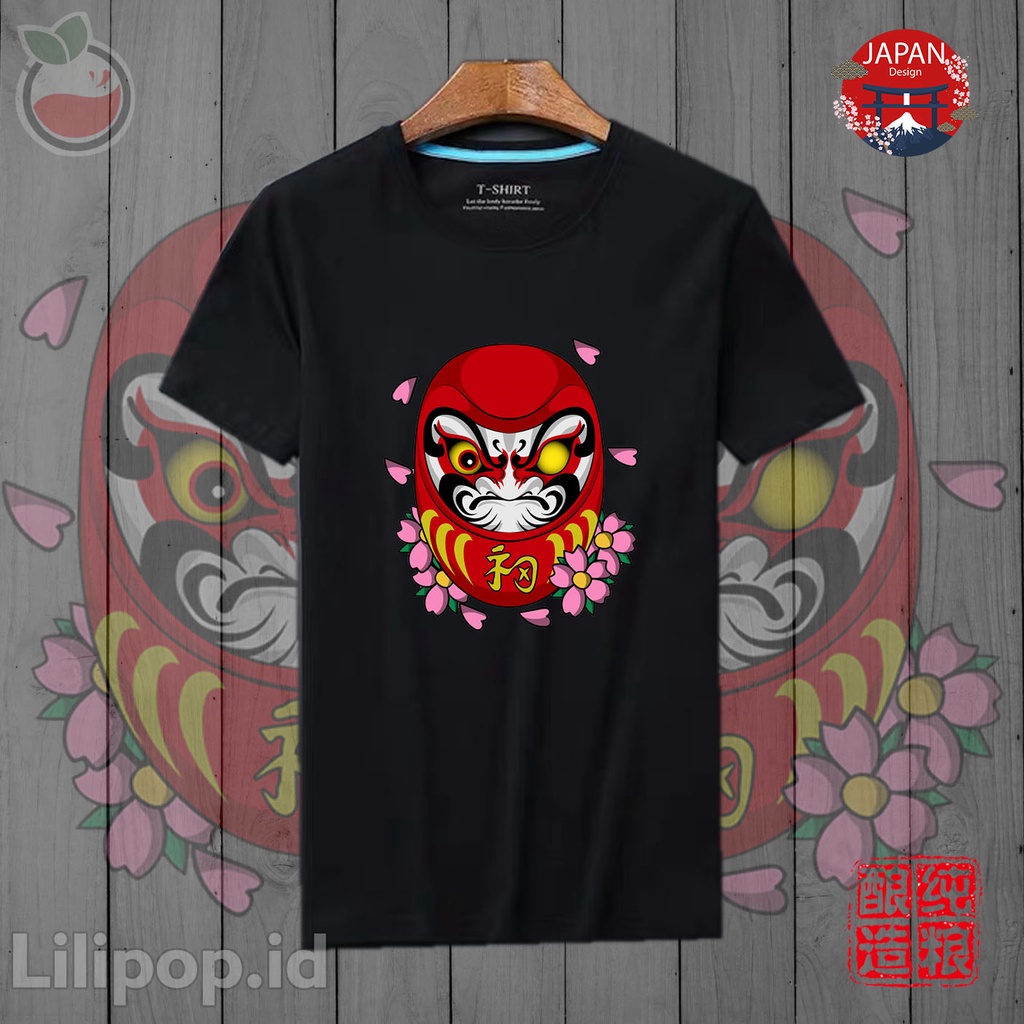 Lilipop Kaos Tshirt  Pria Shinigami Mythology Jepang Baju Distro Basic Lengan Pendek Cowok Kasual