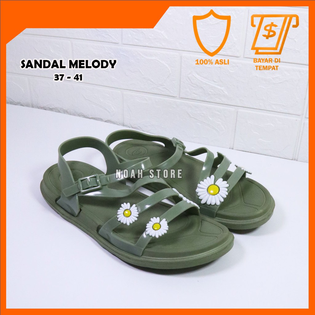 NOAH - Sandal Wanita MELODY 37-41 /Sandal Fashion Wanita /Sandal Karet Wanita /Sandal Tali Menyilang