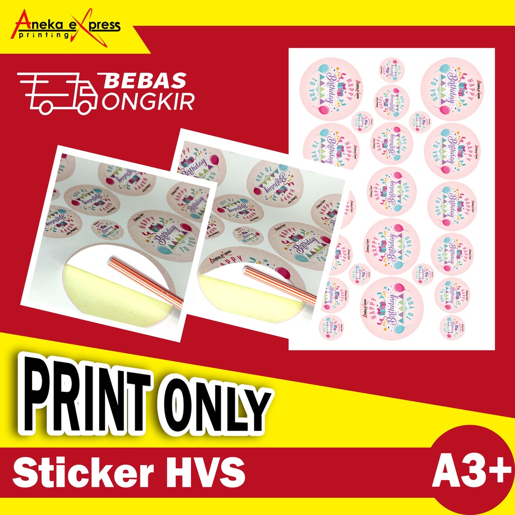 

Print Stiker | Cetak Sticker HVS A3+ | Stiker Label Kemasan | PRINT ONLY