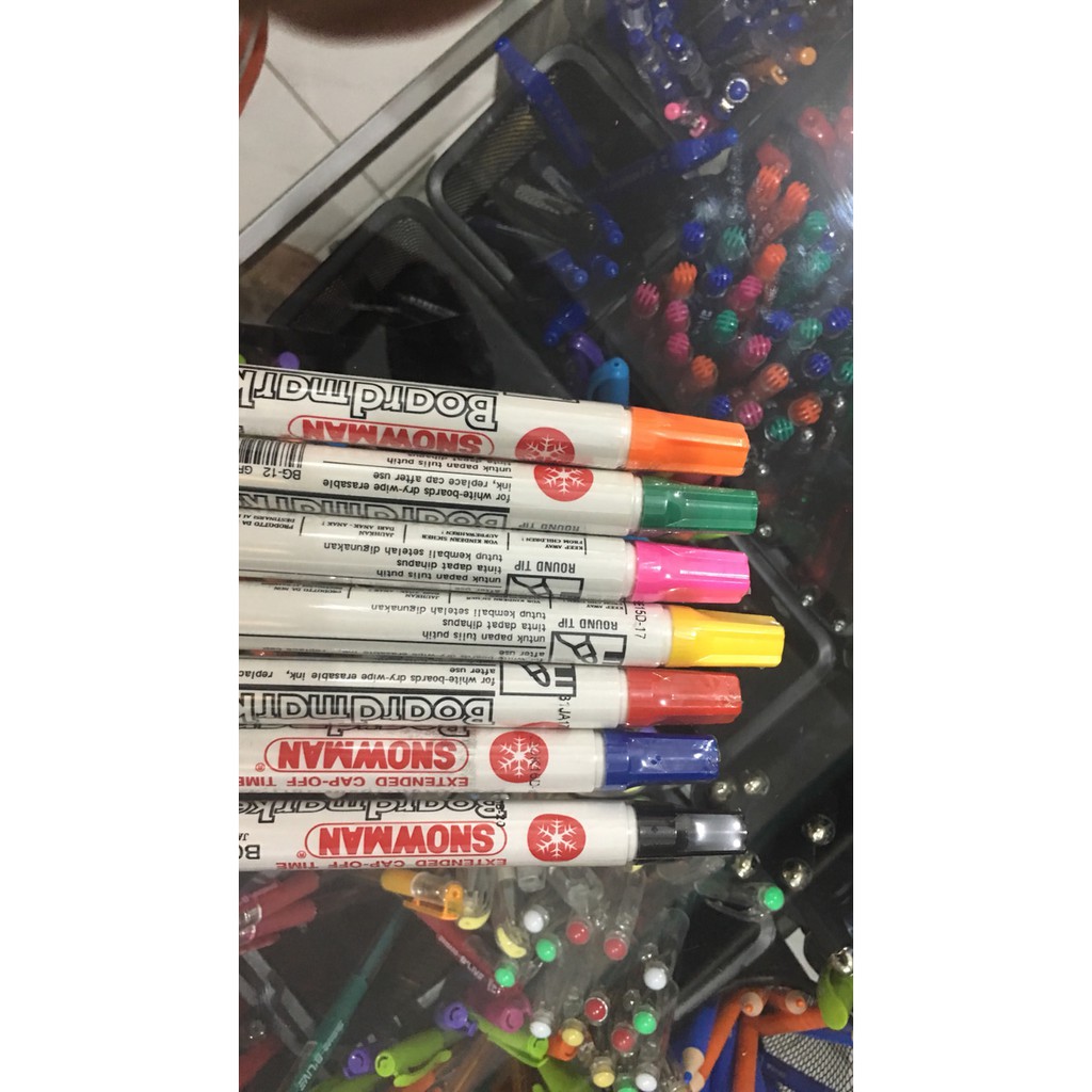

Stok Ready spidol white board snowman Murah