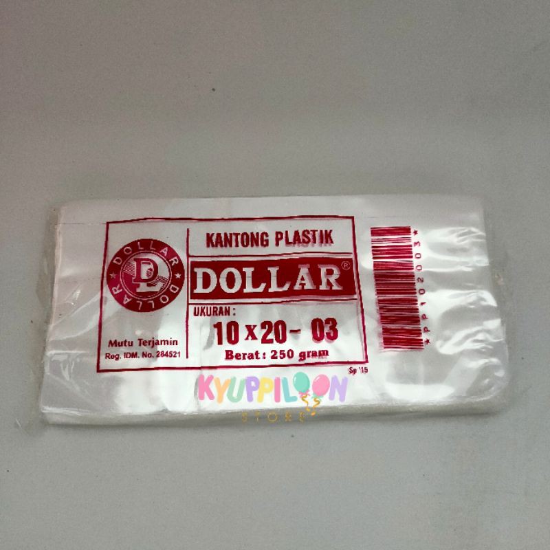 Plastik Dollar Ukuran 10x15-03 & Ukuran 10x20-03