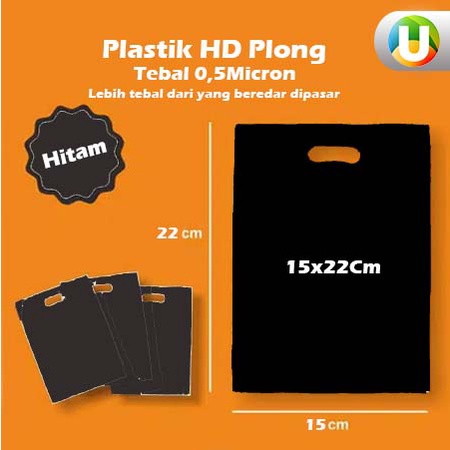 [Isi 100pcs] Plastik Plong HD Plastik Hitam Oval 15x22 Kantong Plastik Olshop tebal 50Micron Murah