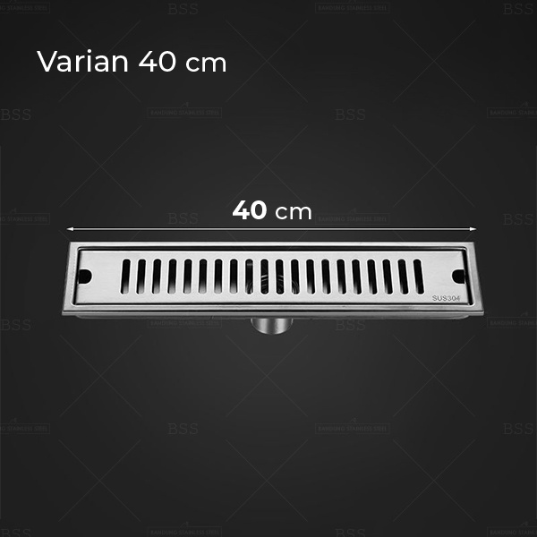 Floor Drain SUS 304 Saluran Air Kamar Mandi 80cm 100cm Elegant Anti Kecoa Tikus Stainless Steel